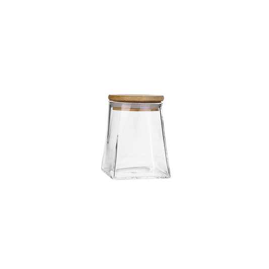 Karaca Piramit Storage Container Set, 3 Piece, Medium, Transparent Wood