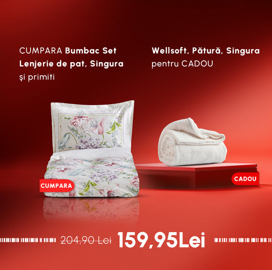 BUY Cotton Duvet Cover Set, Single GET Wellsoft, Single Blanket FOR FREE