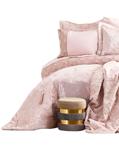 Karaca Home Valeria Best Bedding Set, 8 Piece, Double, Rose Gold